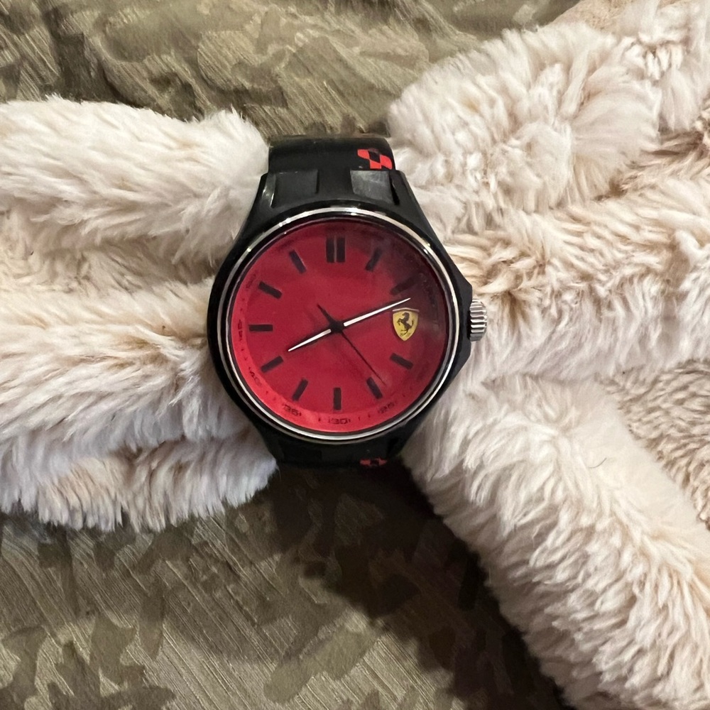 Black boy's FERRARI watch. $50. In good used condition